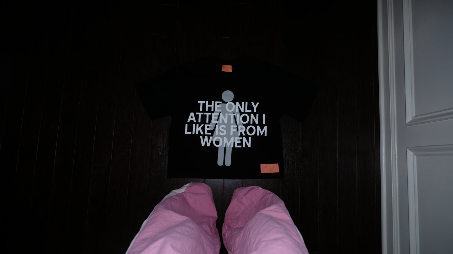 Black Attention Tee (Preorder Only)